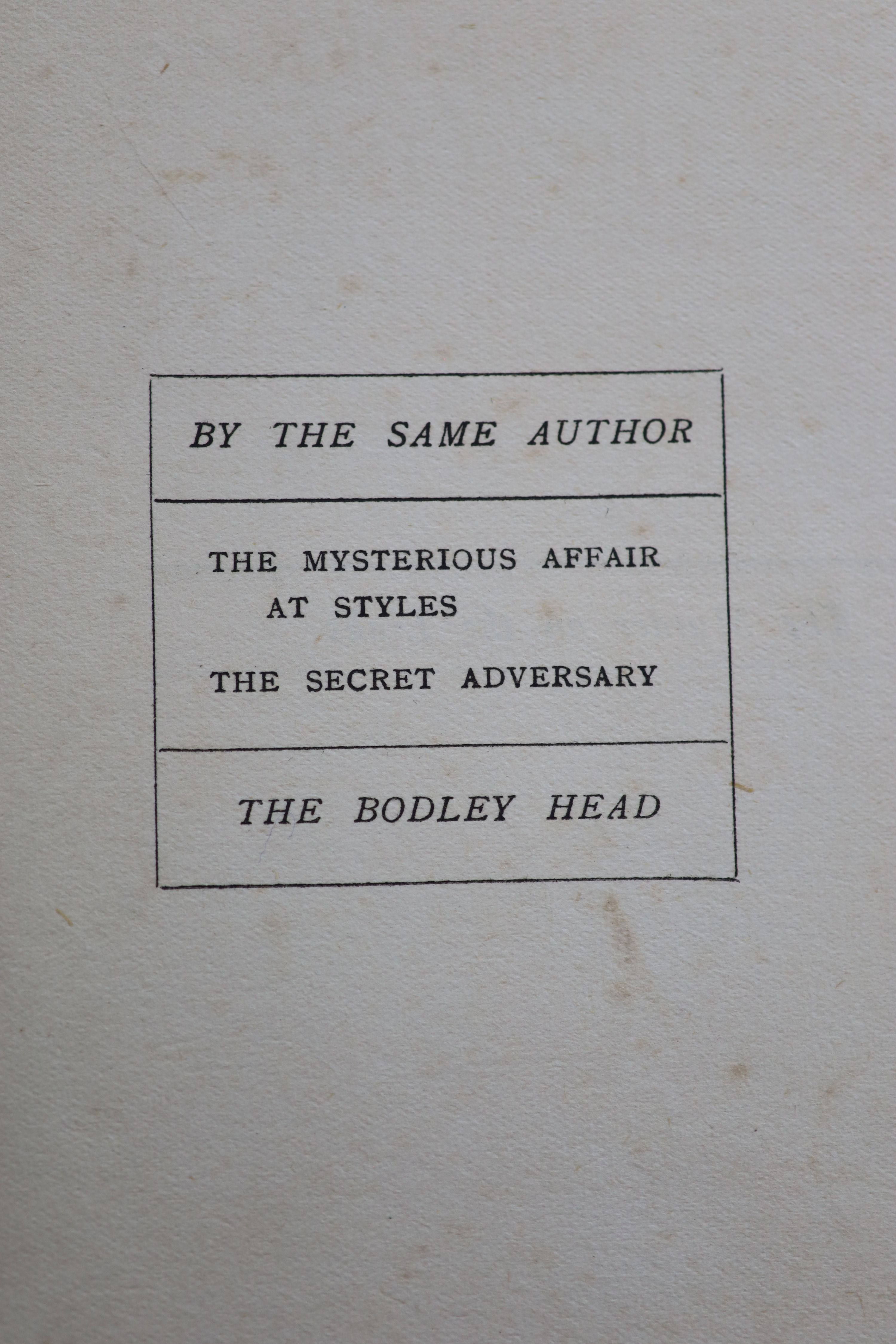Agatha Christie - Murder on the Links, rare first edition, first impression, 1923, poor condition.